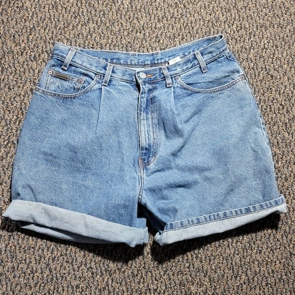 RARE Vintage Calvin Klein High Mom Shorts Size 14 100 COTTON MADE IN THE USA - Picture 1 of 13